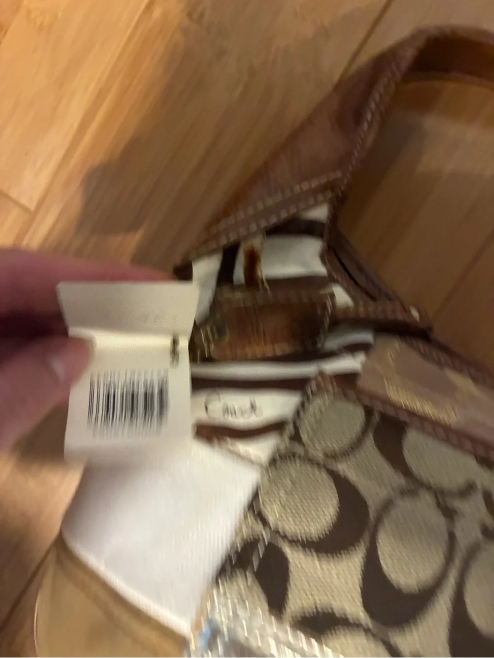 Coach Patchwork Shoulder Bag in Brown and Tan